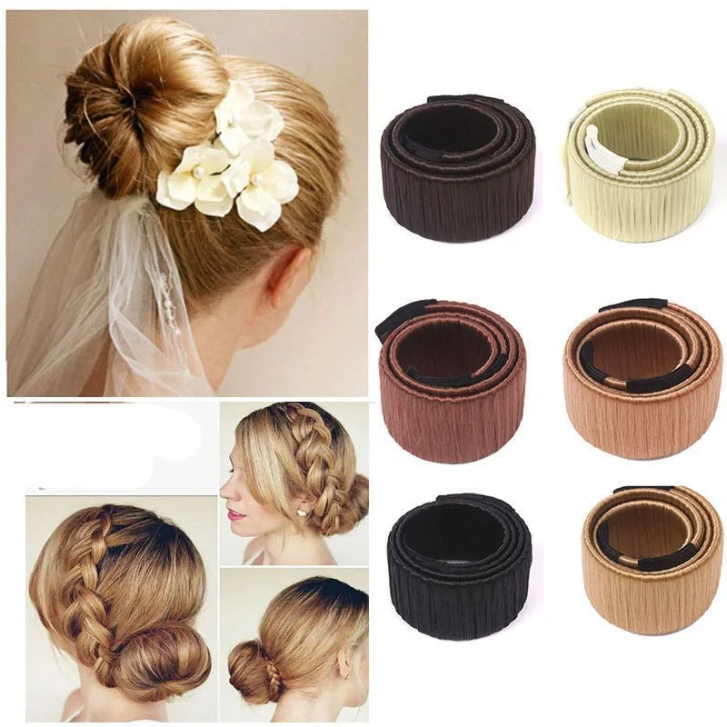 Strumento accessori per capelli parrucca sintetica ciambelle germoglio testa gruppo musicale sfera francese intrecciare francese Magia panino creatore dolce capelli Braider