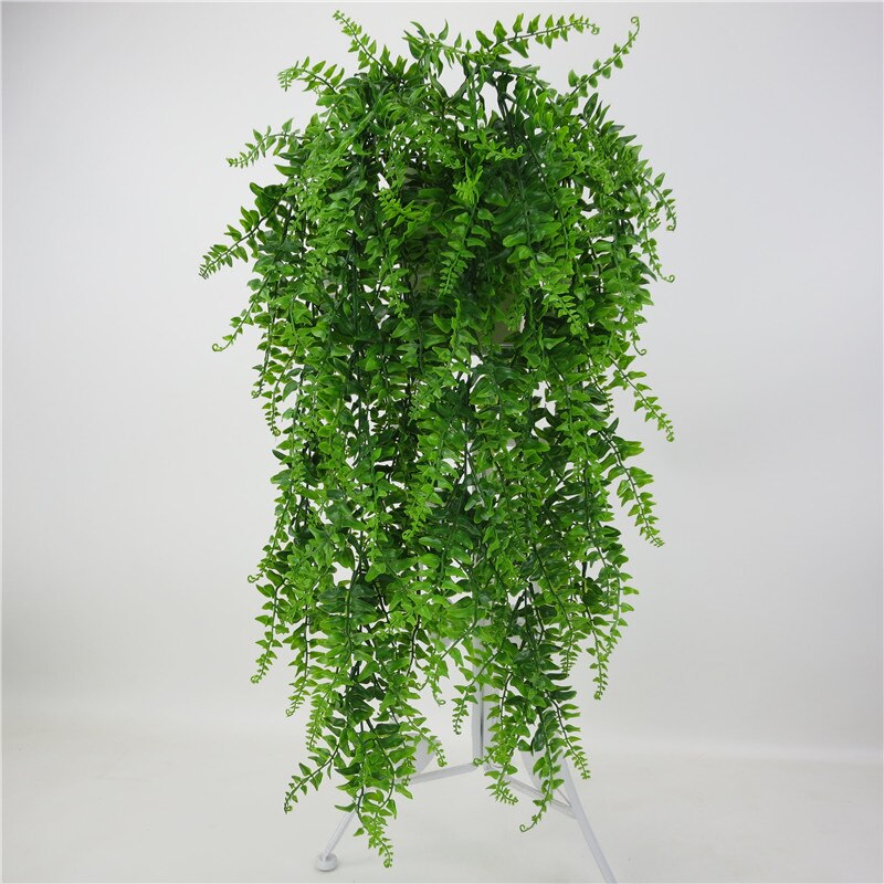 Simulation bregne græs grøn plante kunstig bregne persiske blade blomst væghængende planter hjem bryllup butik dekoration