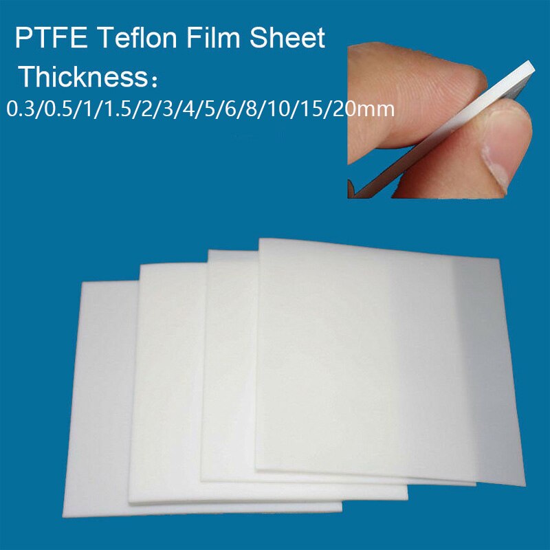 PTFE Film Sheet High Temperature Plate Plastics Thickness 0.3 /0.5/1/1.5/2/3/4/5/6/8/10/15/20mm Corrosion Resistant