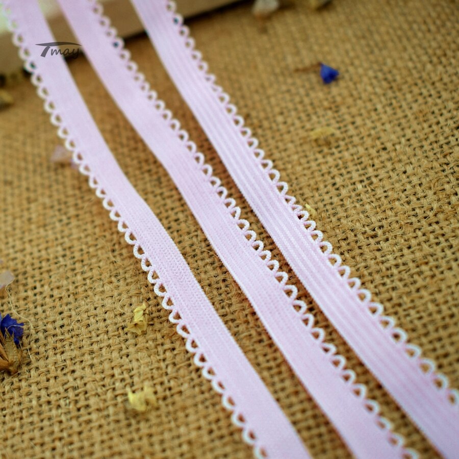 #1498 lyserøde elastikker elastikbånd undertøj bh bukser stretch blonder besætning stof gør-det-selv syning bånd tape pandebånd babybrug