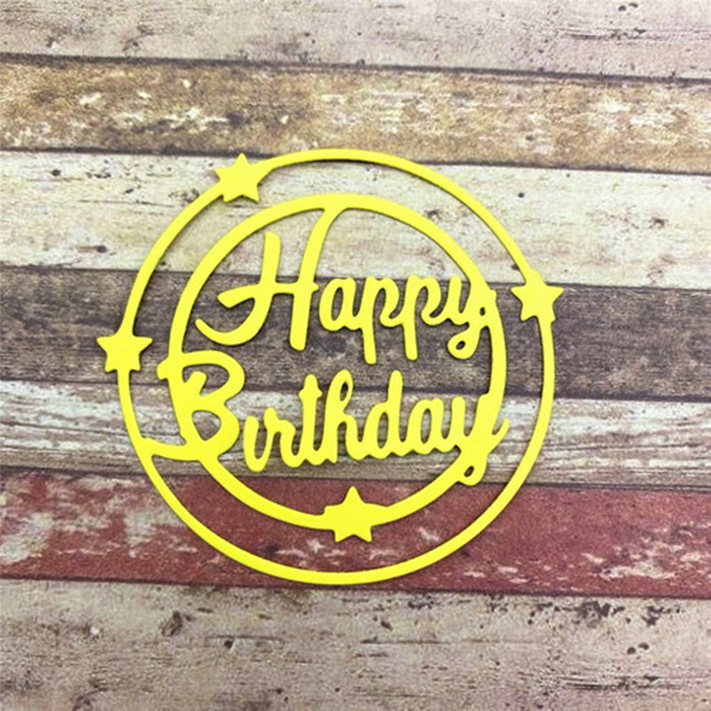 Happy Birthday Birthday Wishes Metal Cutting Dies for Card Making DIY Craft Die Cut Stencil