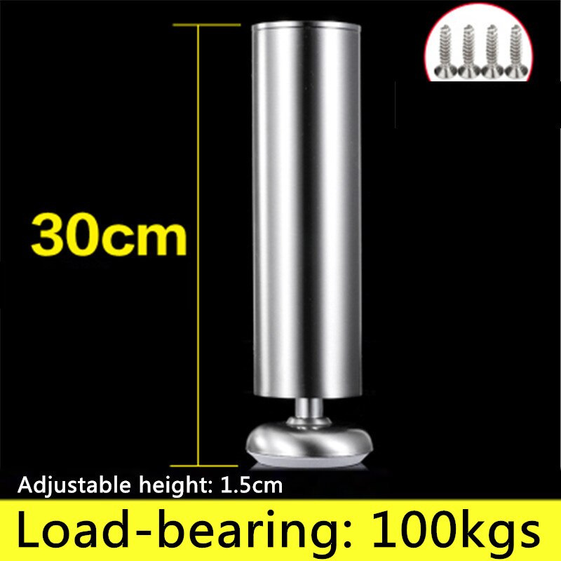 3.5cm-30cm Height Adjustable Furniture Legs Feet Cabinet Legs Stainless Steel Table Sofa Metal Foot With Screws: 30cm