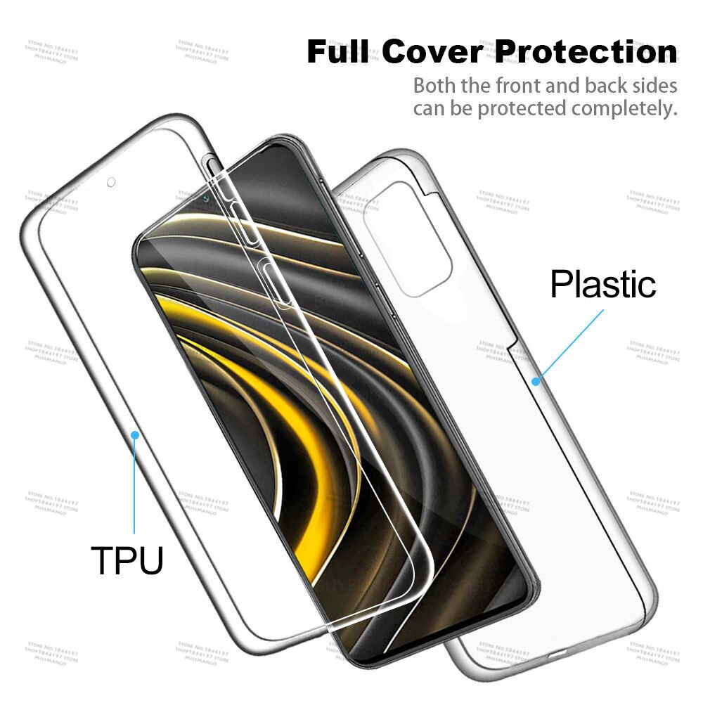 Full Body Case Voor Xiaomi Poco M3 6.53 Inch Tpu Dubbelzijdig Soft Silicone Case Voor Poco X3 Pro Nfc f3 Voor Redmi K40 Pro Coques