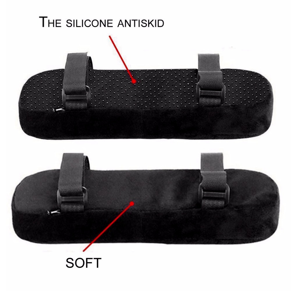 2 pack Ergonomische Traagschuim Bureaustoel Armsteun Pads Comfy Gaming Stoelen Arm Rest Kussen voor Ellebogen Onderarmen Overdrukventiel