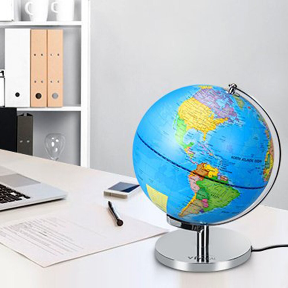 World Map USB Powered LED Light Desktop Decoration School Supplies Geography Home Earth Globe Educational Toy Teaching Aids