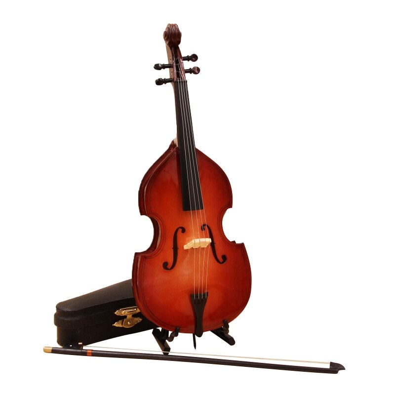 Bass Guitar Replica Mini Model Dollhouse Decorations Kids Replica Ornament T4MF: 10 cm