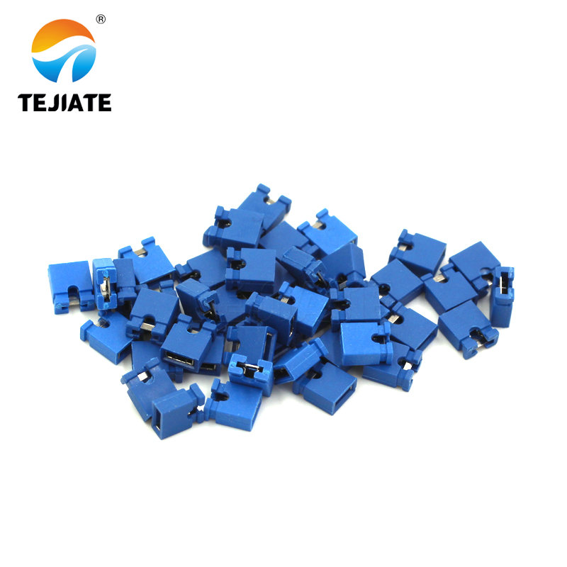 Capuchon de cavalier, 100 pièces, capuchon de court-circuit, espacement 2.54mm, noir, jaune, bleu, rouge, bloc de court-circuit, capuchon de connecteur à broche, capuchon à longue poignée: MULTI