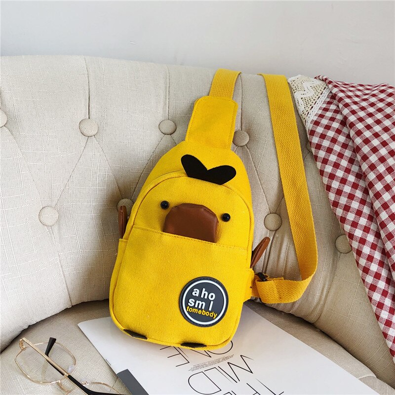 Crossbody tassen voor vrouwen casual canvas borsttas koreaanse trendy schoudertas: Geel