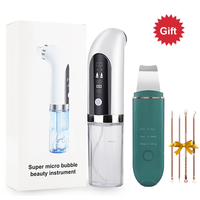 Face Cleansing Kit Vacuum Blackhead Remover Ultrasonic Skin Scrubber Nano Facial Sprayer Electric Face Clean Set 31