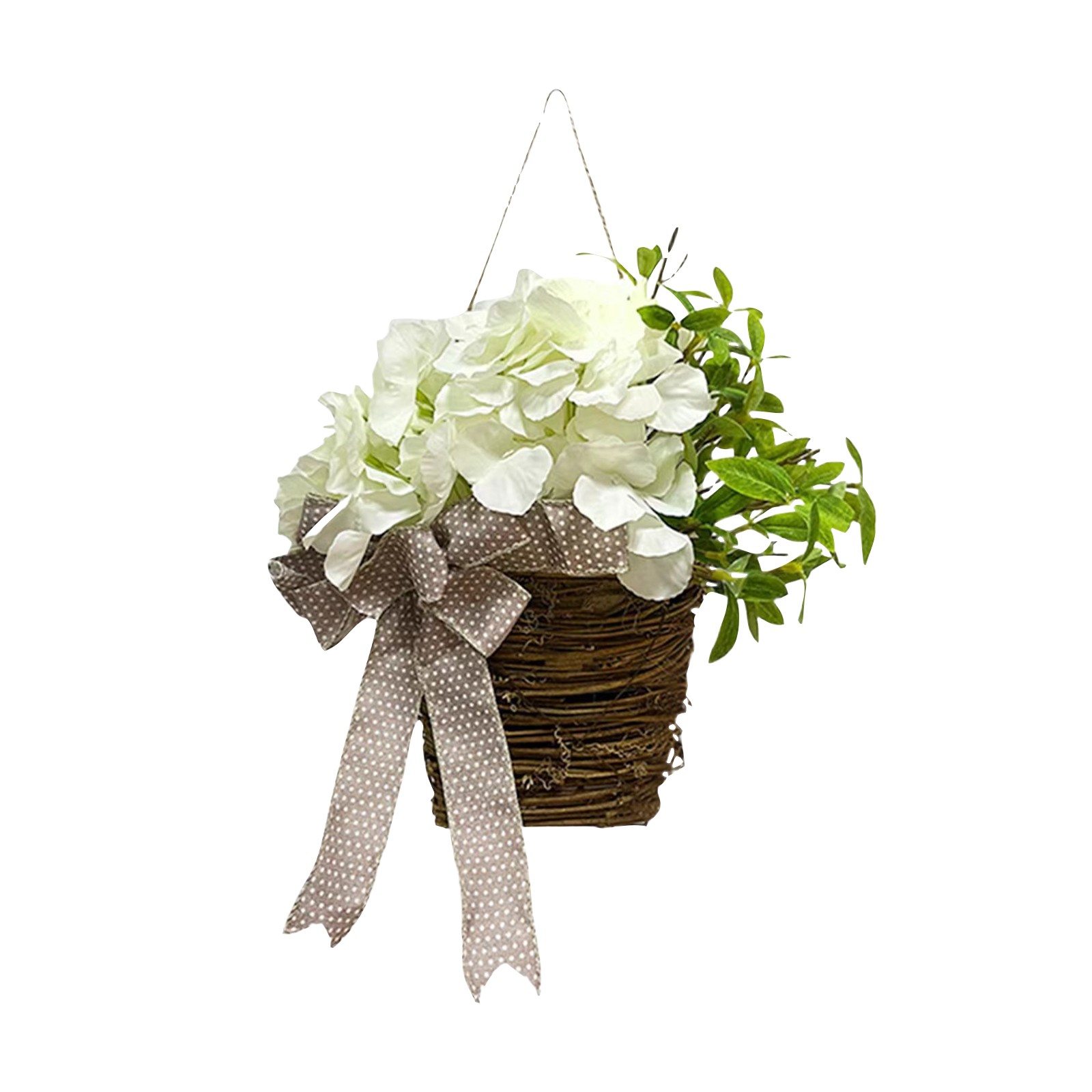 Pretty Spring Flower Wreath Basket, Forsythia Door Basket, Yellow Flower Wreath, Front Door Summer Spring Home Decoration