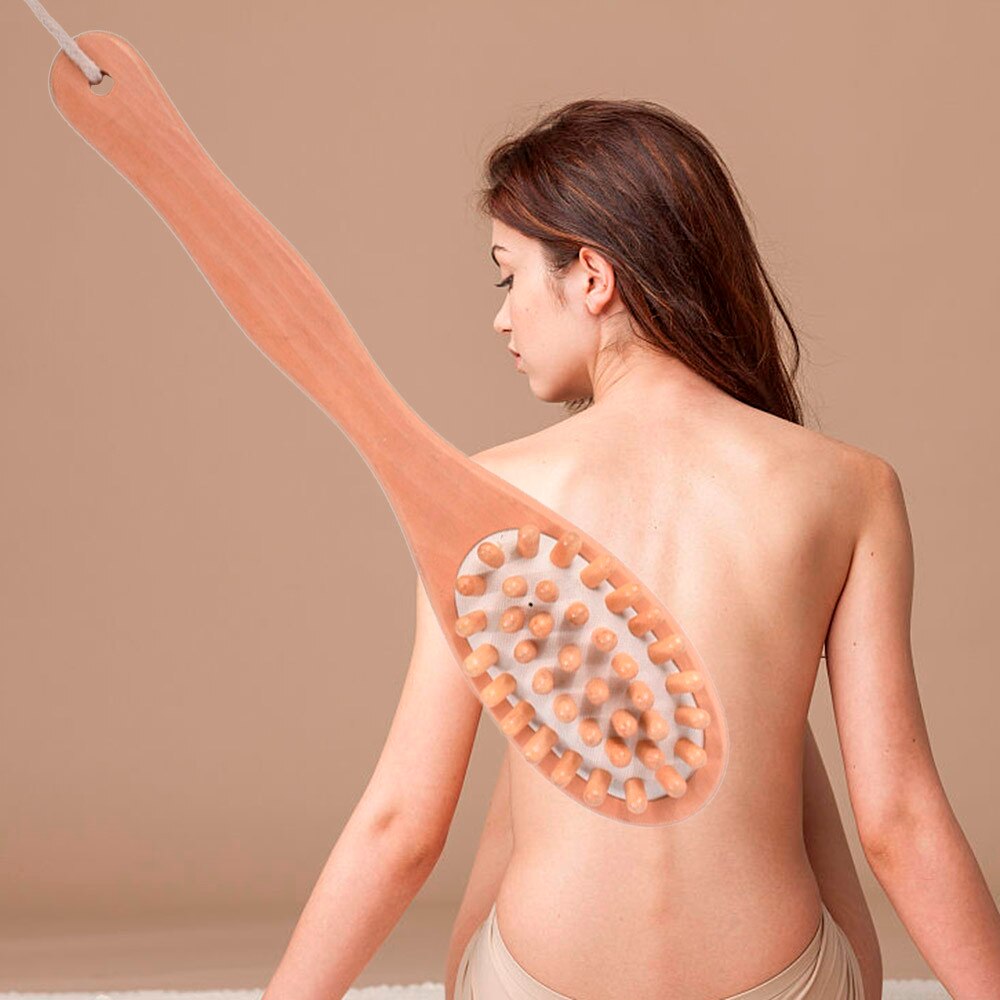Natuurlijke Lange Hout Houten Body Borstel Massager Bad Douche Terug Spa Scrubber Natuurlijke Hout Bad Body Borstel Schoonmaak Tool #41