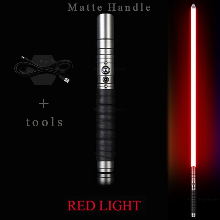 USB Spada Laser Giocattolo Luce Sciabola Kpop Lightstick Rgb Spada Laser Luminoso Led Del Giocattolo Del Metallo di trasporto della Maniglia Heavy Dueling 12 di Colore Cambiamento di Volume: Gun color-Red