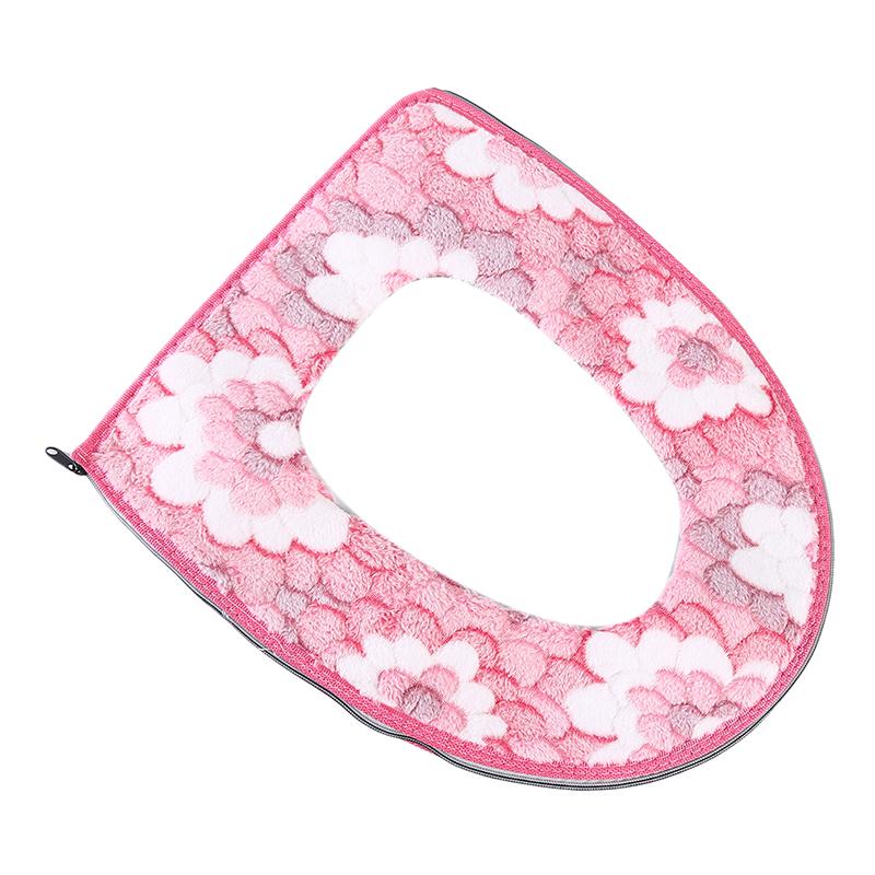 Baño cremallera tipo calentador inodoro Closestool lavable suave tapa del asiento cubierta Mat Pad