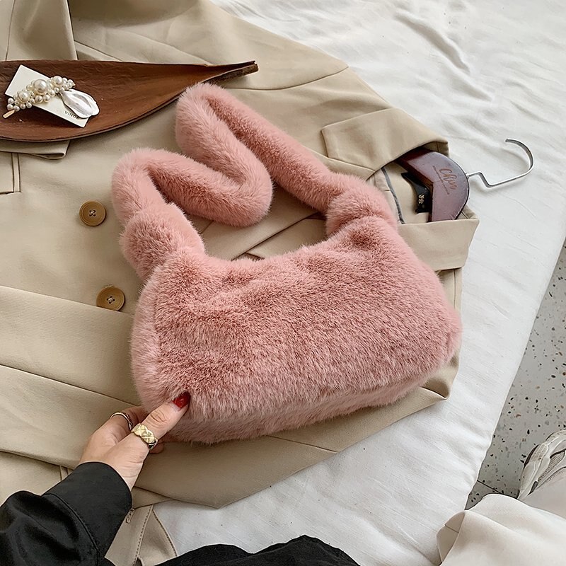 Vrouwen Zachte Effen Kleur Vrouwen Handtassen Vrouwelijke Schoudertas Luxe Lady Tote Grote Capaciteit Rits Schoudertas: Roze