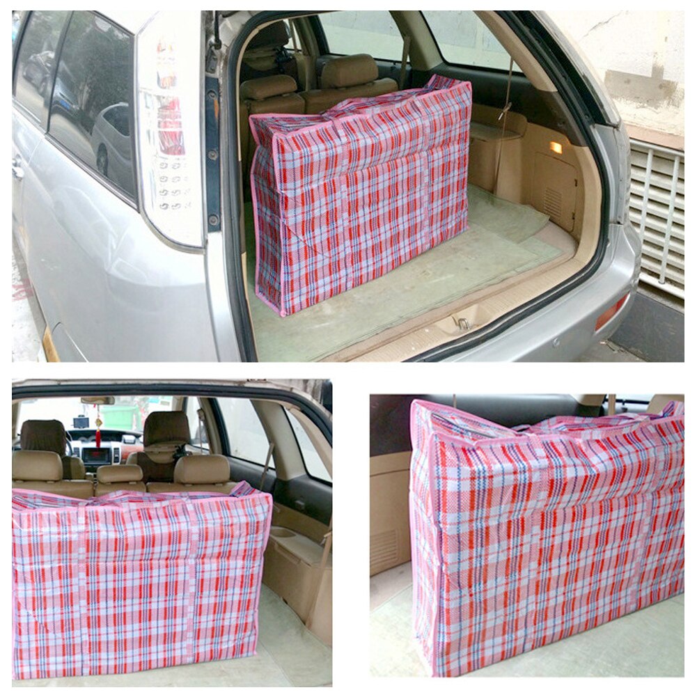 1Pcs Jumbo Home Laundry Plastic Bags Large Zipper Reusable Strong Laundry Storage Plastic Bag Holder Hangable Pouch Organizer