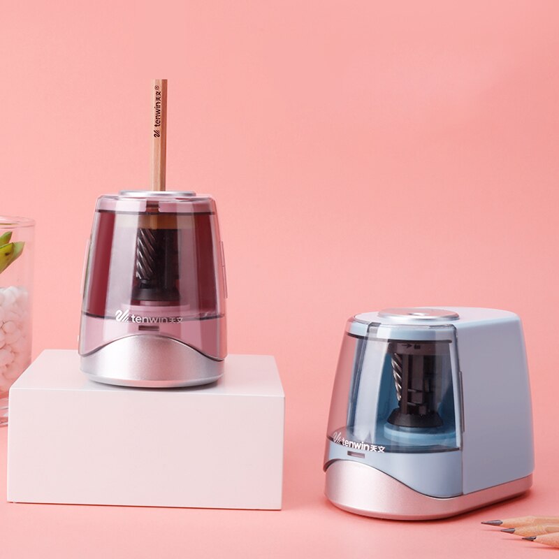 Sacapuntas eléctrico Tenwin para bocetos de arte, sacapuntas electrónico automático para niños, pintura, dibujo, papelería, útiles escolares