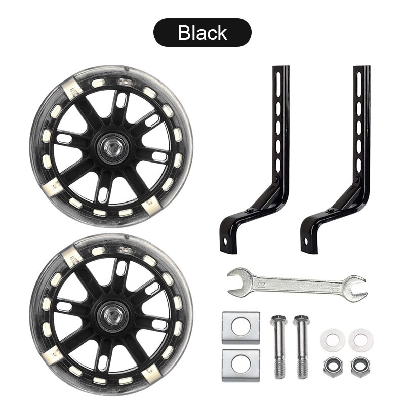 1 Paar Fiets Stabilisers Training Wielen Kids Kinderen Fiets Balans Extra Wiel Fietsen Accessoires Voor 12-20 "Fiets: Black