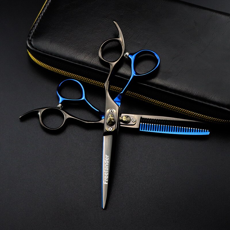 6 inch Hairdressing Scissors Wolf head Hair Stylist Flat Scissors Cutting Thinning Styling Tool Hair 6 Inch