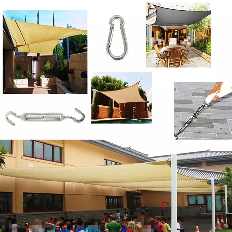 Edelstahl Sonnenschirm Segel Zubehör Starke zuletzt-Lagerbier Hardware- Bausatz Schraube Frühling Haken Markise Befestigung Garten Zubehör