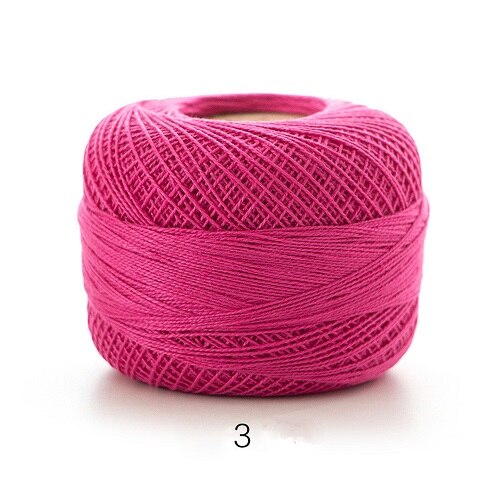 50g/Pc Cotton 0.8mm 20 Colors Lace Crochet Yarn By 1.5mm Crochet Hooks Hand-Knitted Baby Silk Thin Yarn For Knitting DIY Crafts: 3