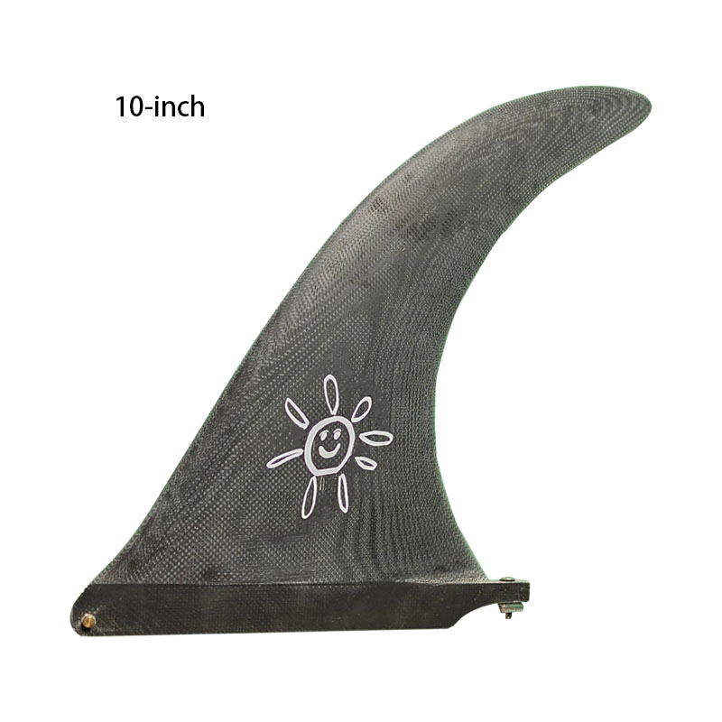 NUEVAS aletas de tabla de surf longboard de 10 pulgadas, material de fibra de vidrio, disponibles en varios colores, imprescindible para surfistas: Negro