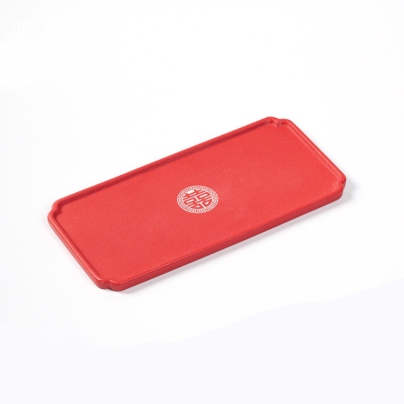 Chinese Ceramic Round Tea Tray Living Room Tea Table Accessories Household Tea Board Chahai Tradition Tea Set Supplies