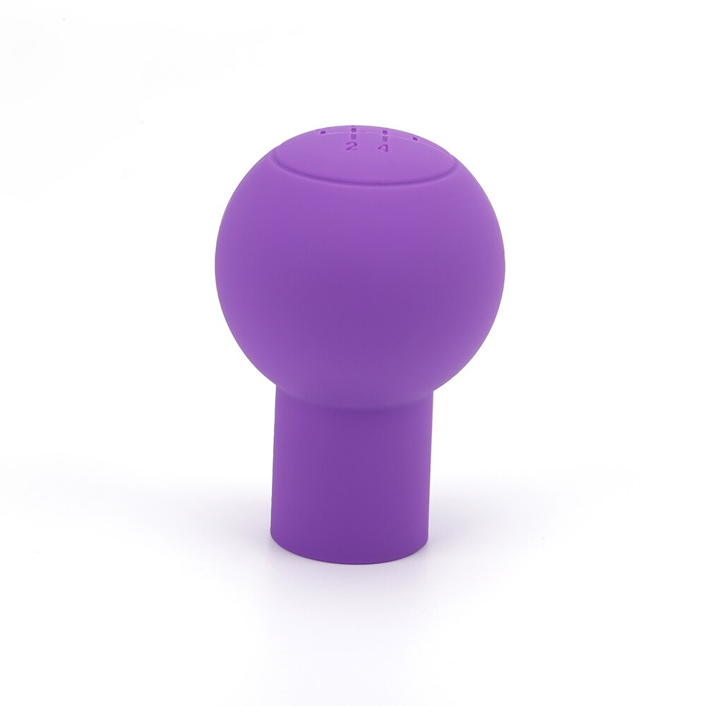 Bouton de changement de vitesse en Silicone rond de voiture couvercle manuel automatique levier antidérapant manette de vitesse boutons étui protecteur bosse bâton Jarket: purple 24