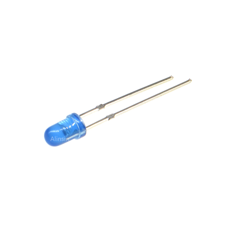 100Pcs F3 3Mm Led Light Emitting Diode Kit Warm Wit Rood Blauw Groen Uv Oranje Geel Roze Kleur bulb Lamp Set 2V 3V Pcb: blue