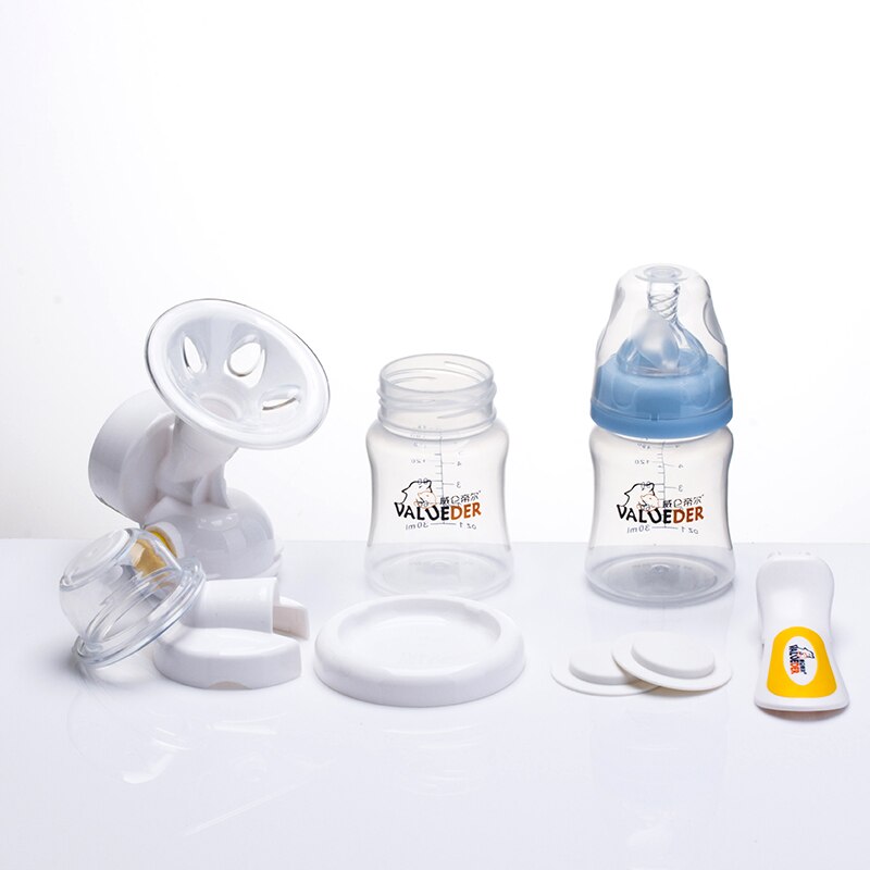 VALUEDER Newest Manual Breast Pump with Non-spill Milk Bottle Set Soft Silicone PP Women Feeding Breast Pump Bottle Sucking: Default Title