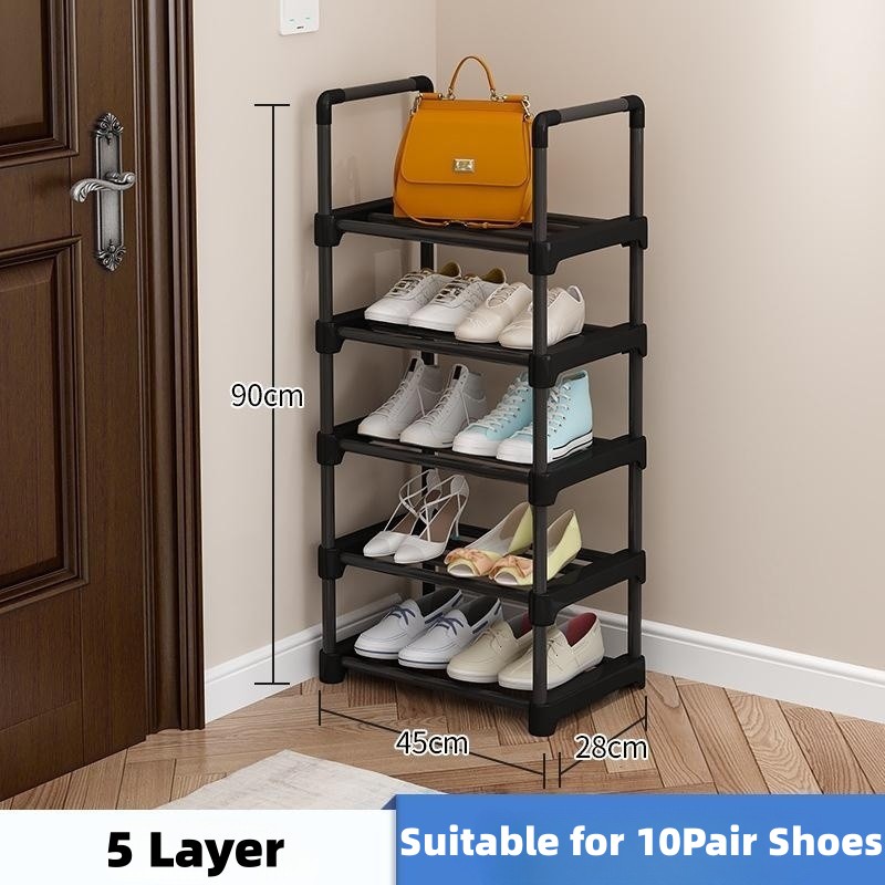 Multi-Layer Simple Shoe Rack Diy Assembled Footwear Living Room Space Saving Shoes Organizer Stand Holder Black Shoecase Shelf: light green