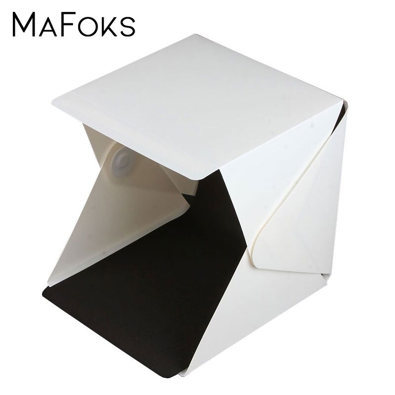 Bærbar mini folding lightbox fotografering studio softbox led lys soft box til telefon dslr kamera foto baggrund