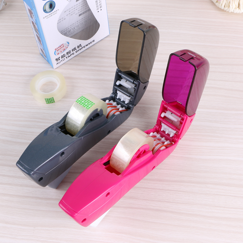 Auto tape dispenser egnet til tape < 20mm one press håndholdt klæbende holder emballage cutter værktøjer tætningsmaskine