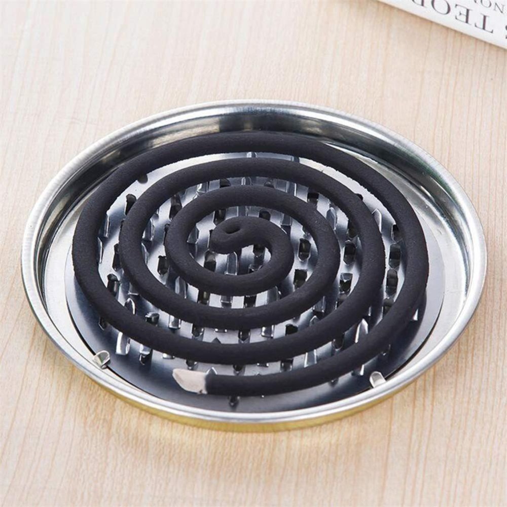 Sommer anti-myg forsyning transportabel myggespiral holder hotel metal afvisende stativ med dæksel saft anti moustique bakke