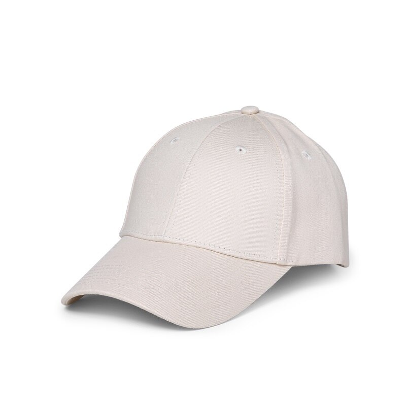 Nuzada forårs bomuldskasket baseballkasket snapback hat sommerkasket solskærmshatte mænd kvinder ensfarvede hatte justerbare kasketter: Beige