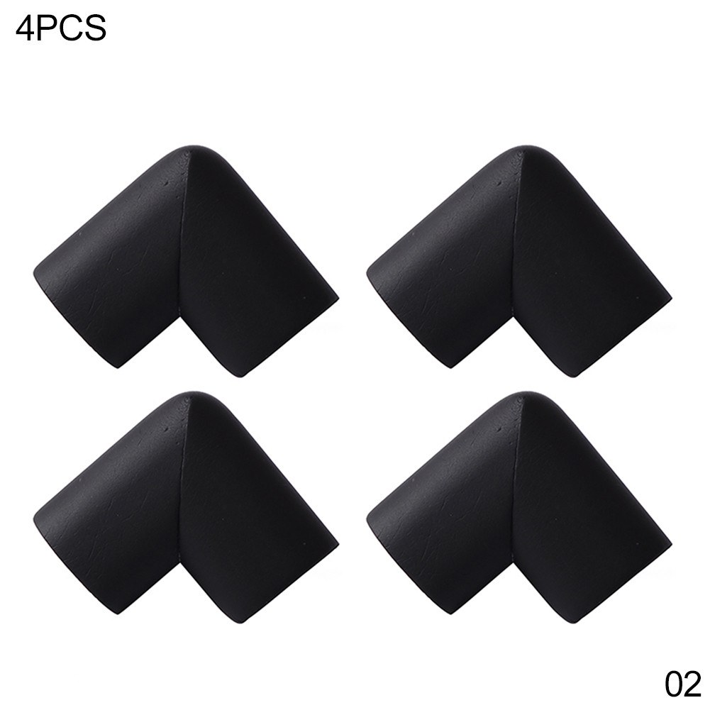 4 Stuks Baby Tafel Hoek Beschermer Bescherming Bescherming Bescherming Bescherming Kinderen Kinderen Rand Cover Pad Hoek Bumper Anti-Botsing Schuim: Black
