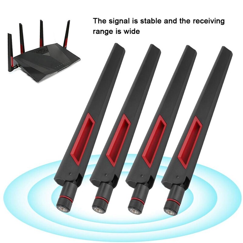4 stk 2.4g/5g wifi antenne sma intern adapter til asus  ac68u ac88u ac66u 8 dbi trådløs lan / wi-fi router adapter
