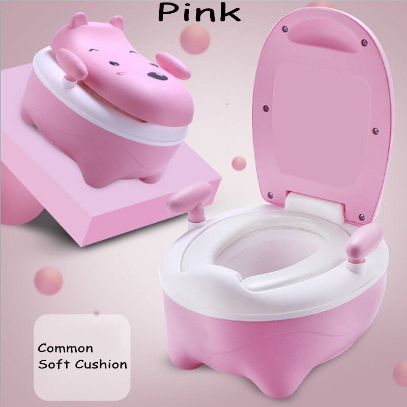 Bonbons couleur bébé infantile siège de toilette grand enfant enfants bébé toilette formation pot urinoirs tiroir Style facile à nettoyer: Pink Common Soft