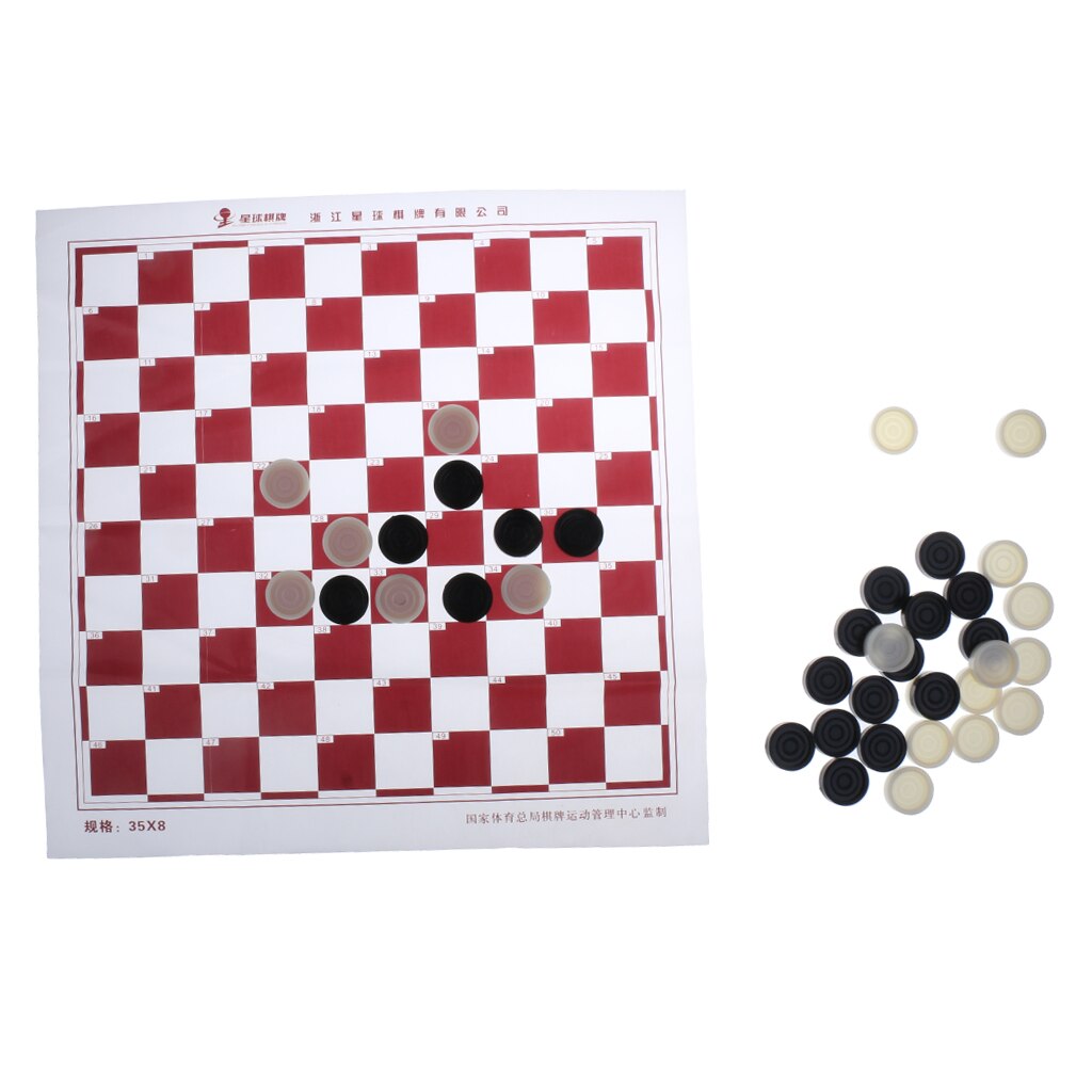 Tragbare Kunststoff Internationalen Checkers (Zugluft) Set - 100 Spielen Feld