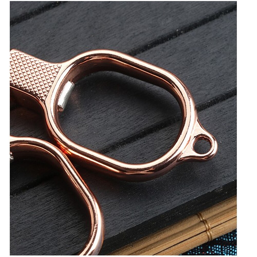 Roestvrij Staal Anti-Roest Vouwen Schaar Bril Vormige Mini Shear Pocket Emergency Home Reizen Gebruik Opvouwbare Cutter Veiligheid Diy