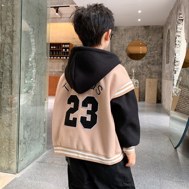 Cappotto con cappuccio da bambino autunno inverno 8 10 12 anni cappotto di lana addensato per bambini