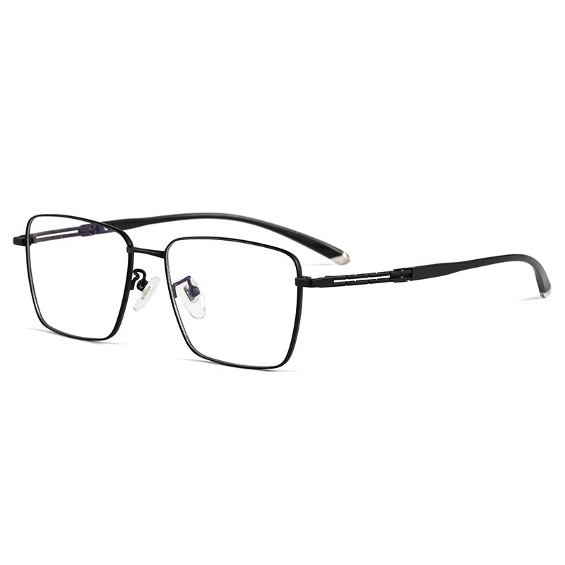 Pure Titanium Glasses Frame Optical Prescription Eyeglasses with Recipe Vacuum IP Plating Eyewear Men Styles Male Man: C8
