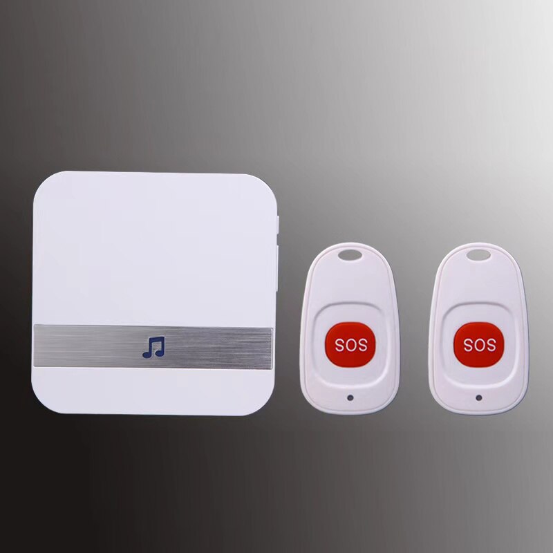 Smart Deurbel Security Thuis Draadloze Dc Sirene Kind Ouderen Sos Pager Draadloze Afstandsbediening Deurbel Een Voor Een: 2 button 1 receiver / eu stekker