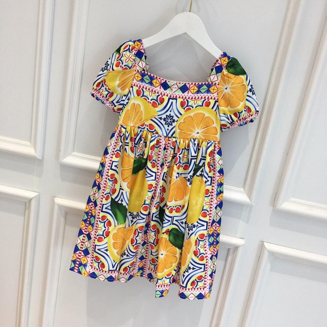 Estate 2022 Lovely Bohemian abito a maniche corte abito da principessa Party Ball Girl Boutique Set abito da sera di lusso
