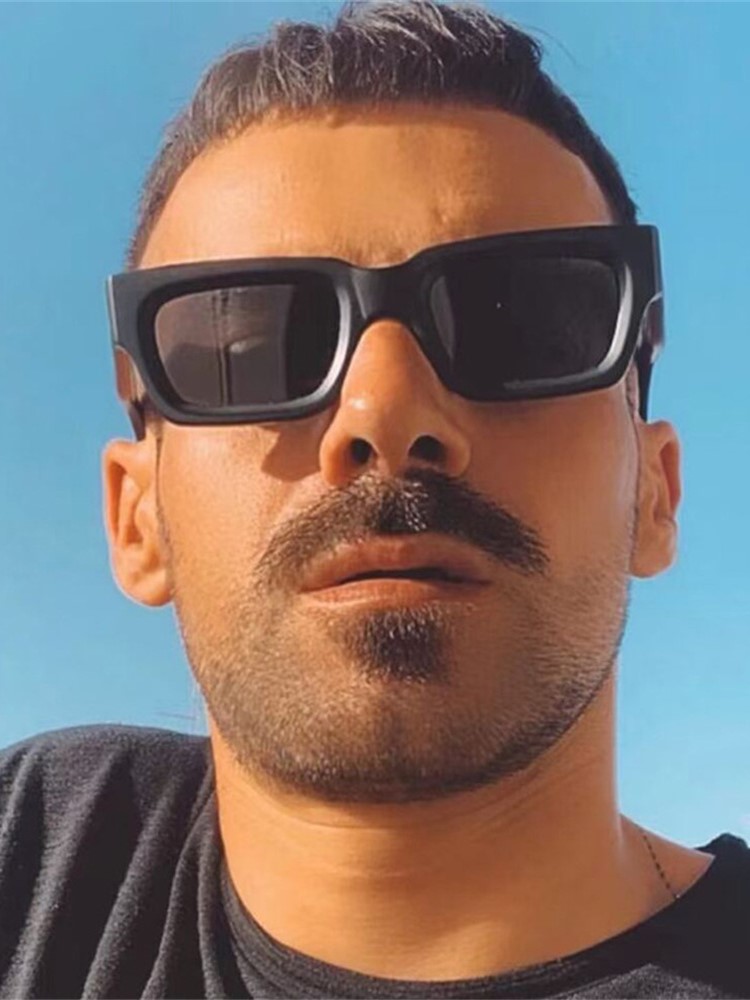 Gafas de sol cuadradas Retro a la para hombre, gafas de sol tipo ojo de gato, gafas rectangulares de UV400, gafas de verano Vintage Punk