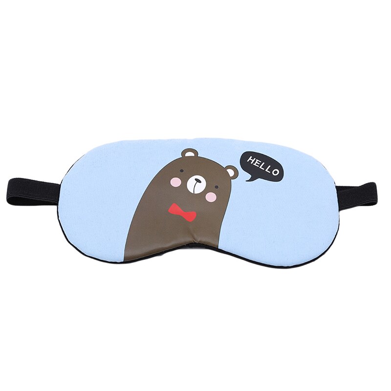 1PC Neue Tragbare Nette Schlafen Augen Maske Koreanische Stil Weich Gepolsterte Schlaf Reise Schatten Abdeckung Rest Entspannen Schlafen augenbinde: Schwarz Bär