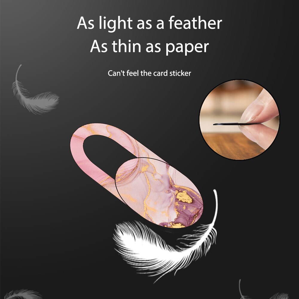 Osłona kamery internetowej ślizgać się, 0.023 cala ultra-cienka obudowa kamery internetowej dla MacBook, laptopa, komputera, tabletu, smartfona, chroń swoją prywatność