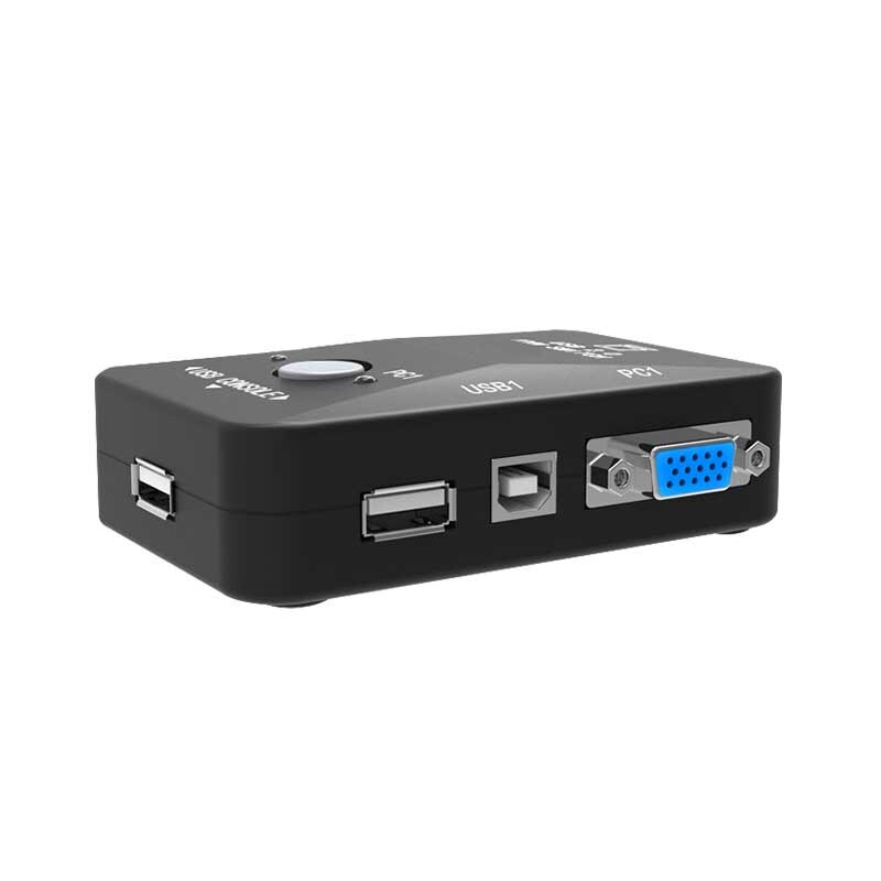 2-In-1-Out 2 Port Usb 2.0 Kvm Switch Switcher 1920*1440 Vga Svga Switch splitter Box Voor Toetsenbord Muis Monitor Adapter
