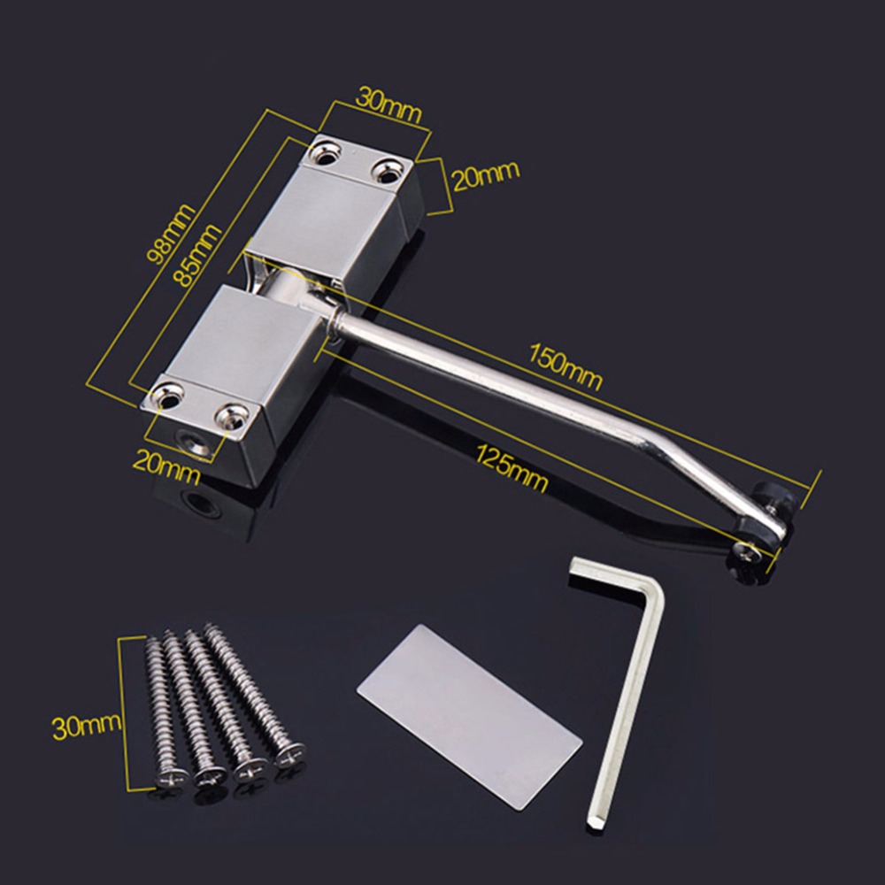 Cierre de puerta de resorte Simple y fácil de instalar cierre de puerta de resorte automático de seguridad, dispositivo de cierre automático aleatorio de 180 grados