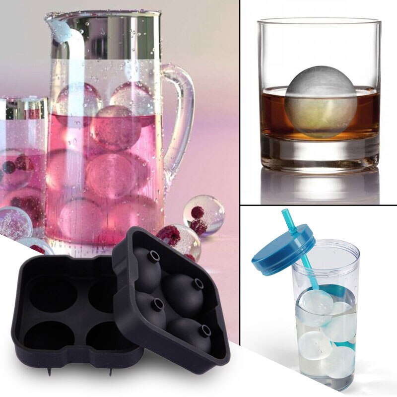 Whiskey Silicon Ice Cube Ball Maker Mold Suit for Chocolate in Summer Mould Tray Bar Brick Accessiories Sphere