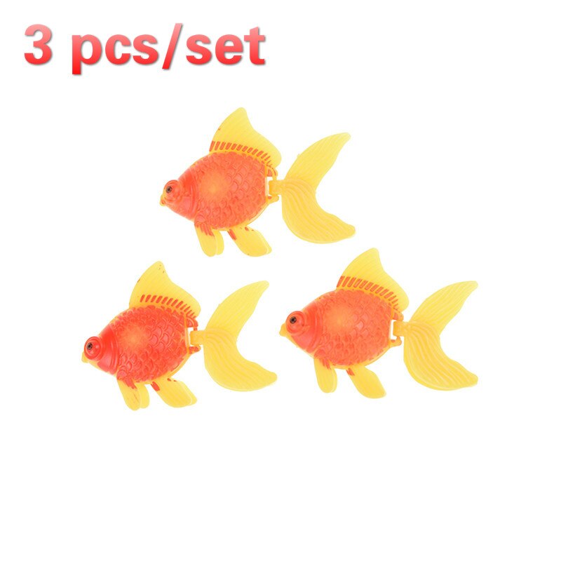 20 Stks/partij Willekeurige Kleur 4Cm Zachte Rubberen Goud Vis Kleine Goudvis Kinderen Speelgoed Plastic Simulatie Kleine Goudvis: 3 Pcs Type2